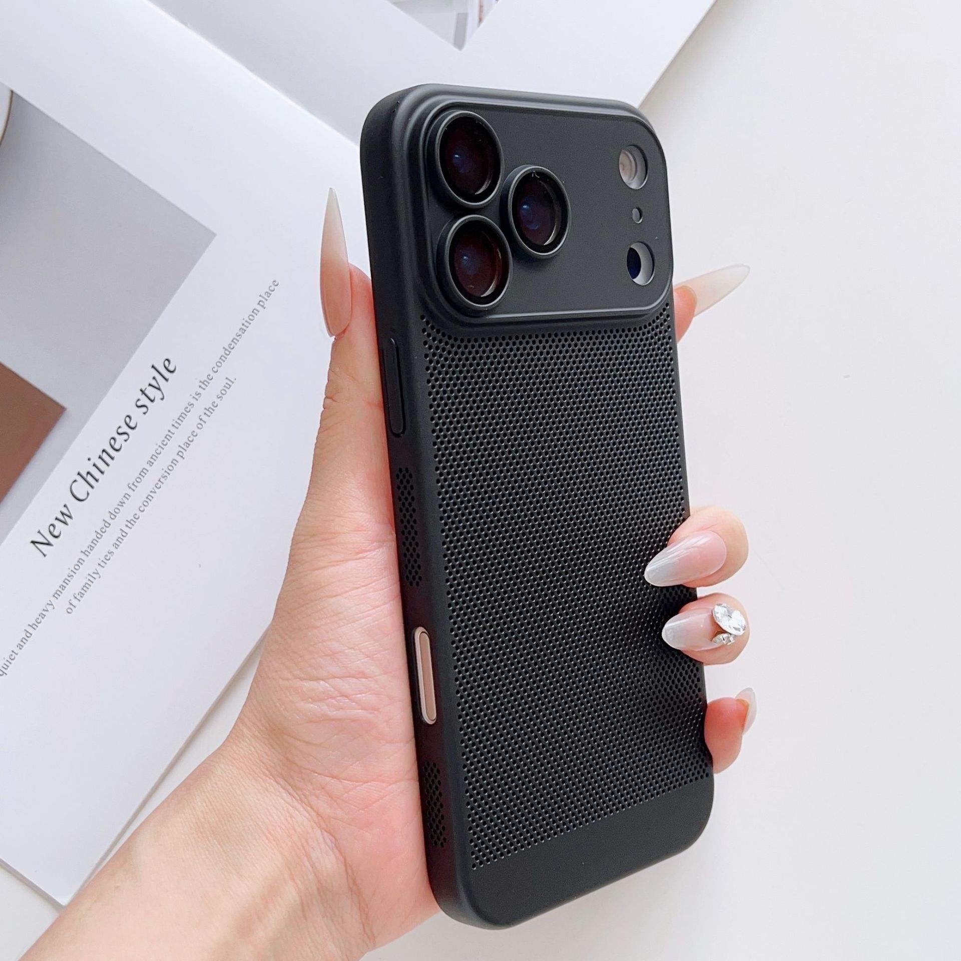 Heat Dissipation Mesh Grid Case With Camera Protection