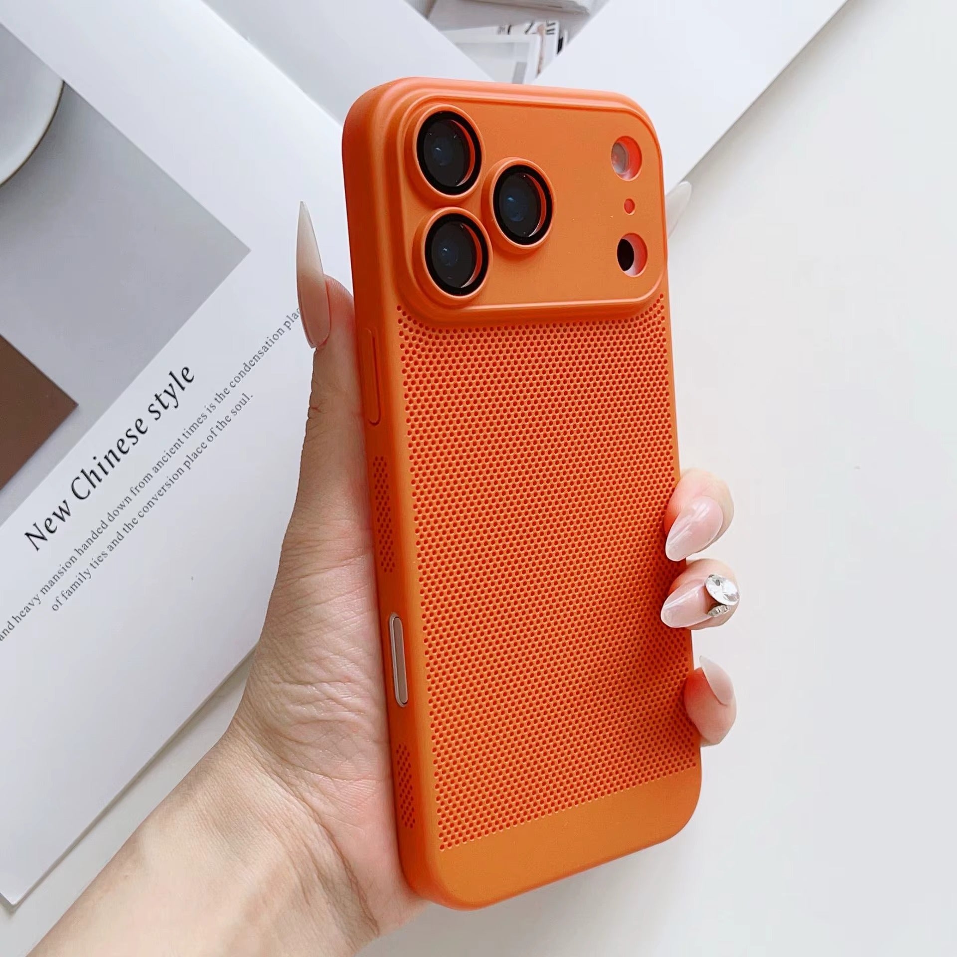 Heat Dissipation Mesh Grid Case With Camera Protection