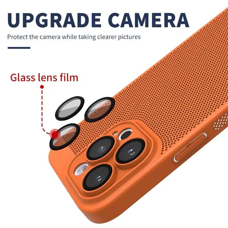 Heat Dissipation Mesh Grid Case With Camera Protection-C - 11zeros