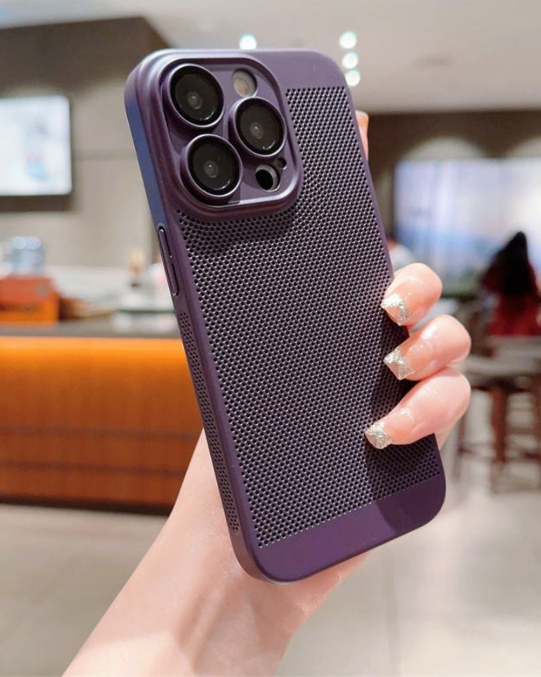 Heat Dissipation Mesh Grid Case With Camera Protection